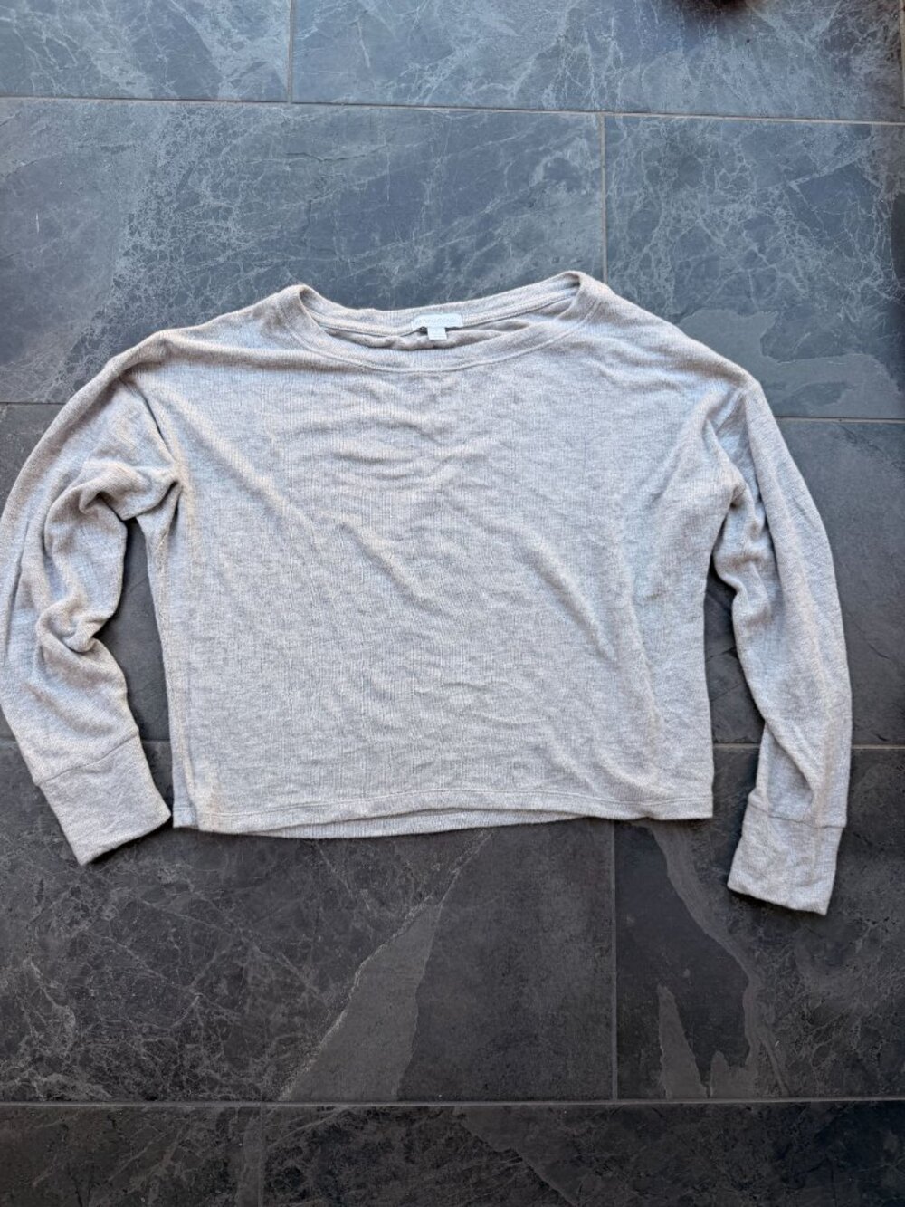 beyond yoga long sleeve small ultra soft light gray top xs / s